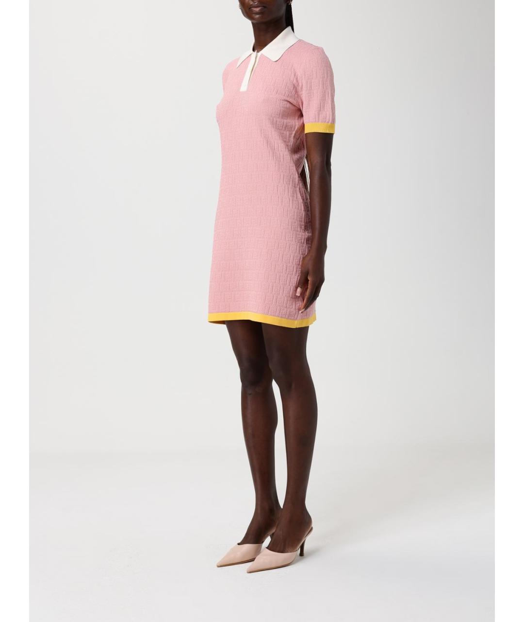 FENDI Розовое полиамидовое повседневное платье, фото 4