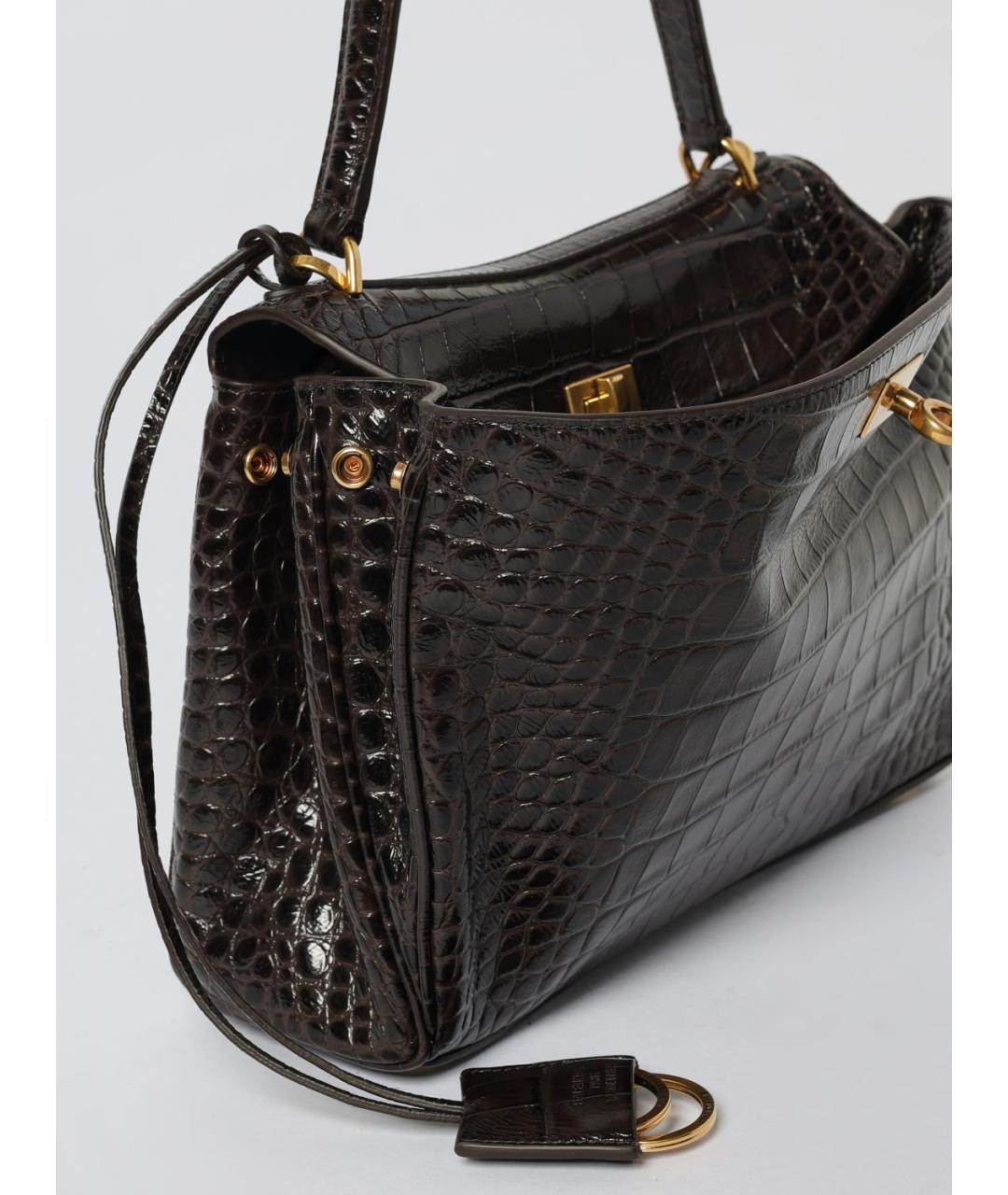 BALENCIAGA Коричневая кожаная сумка тоут, фото 4