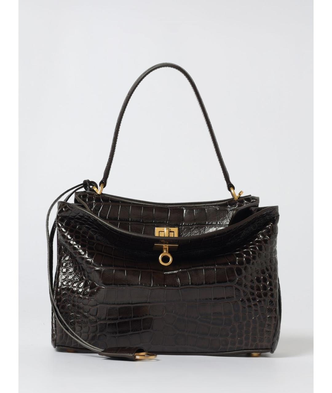 BALENCIAGA Коричневая кожаная сумка тоут, фото 6