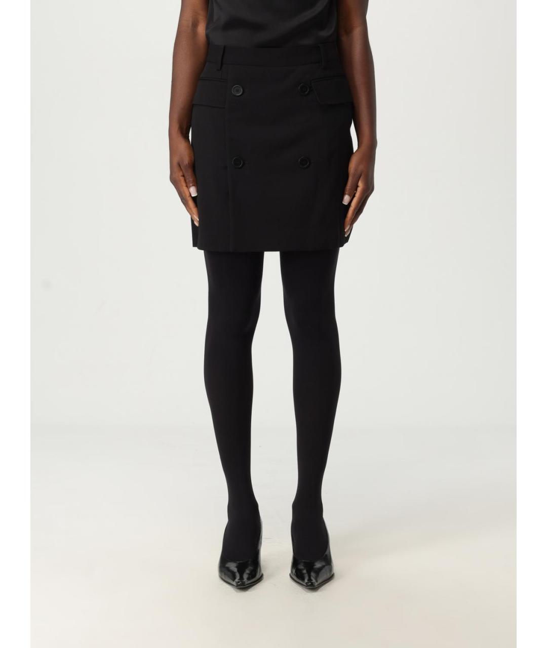 BALENCIAGA Черная юбка мини, фото 5