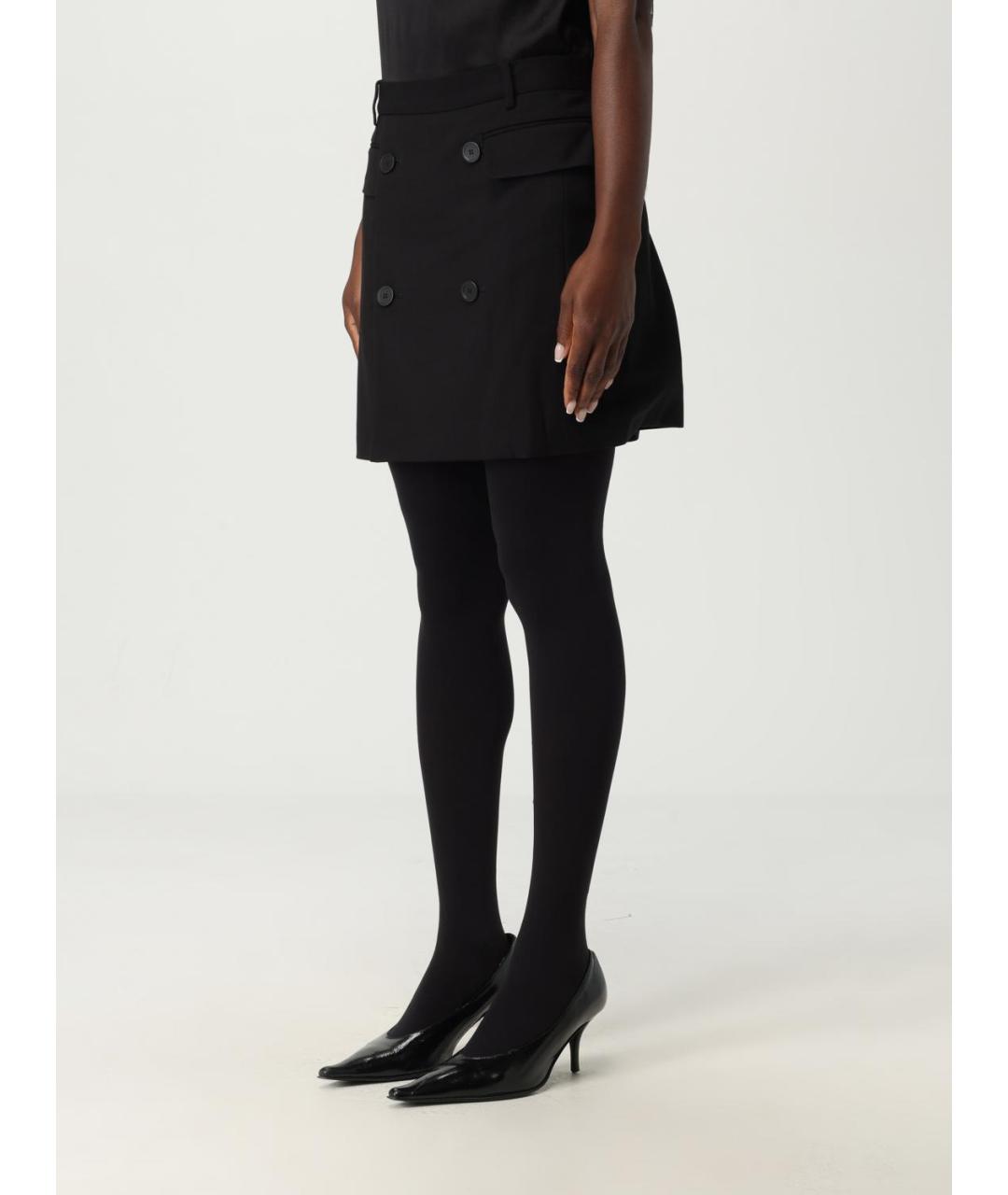 BALENCIAGA Черная юбка мини, фото 4