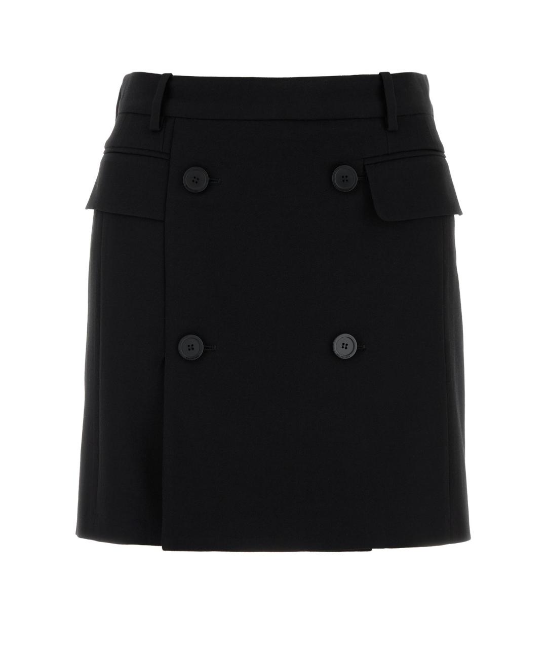 BALENCIAGA Черная юбка мини, фото 1