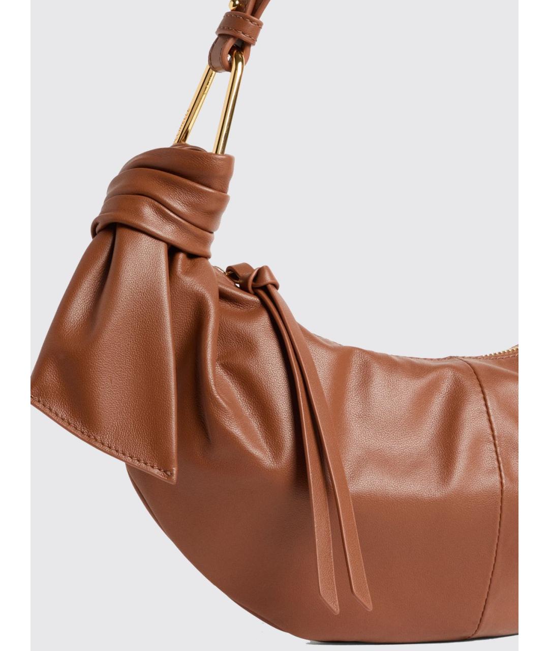 COCCINELLE Коричневая кожаная сумка через плечо, фото 2