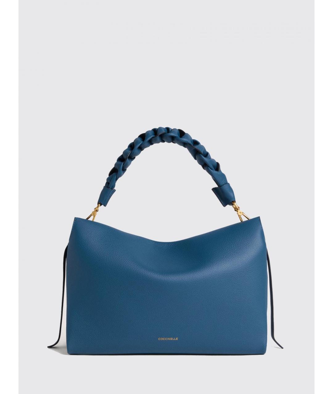 COCCINELLE Синяя кожаная сумка через плечо, фото 5
