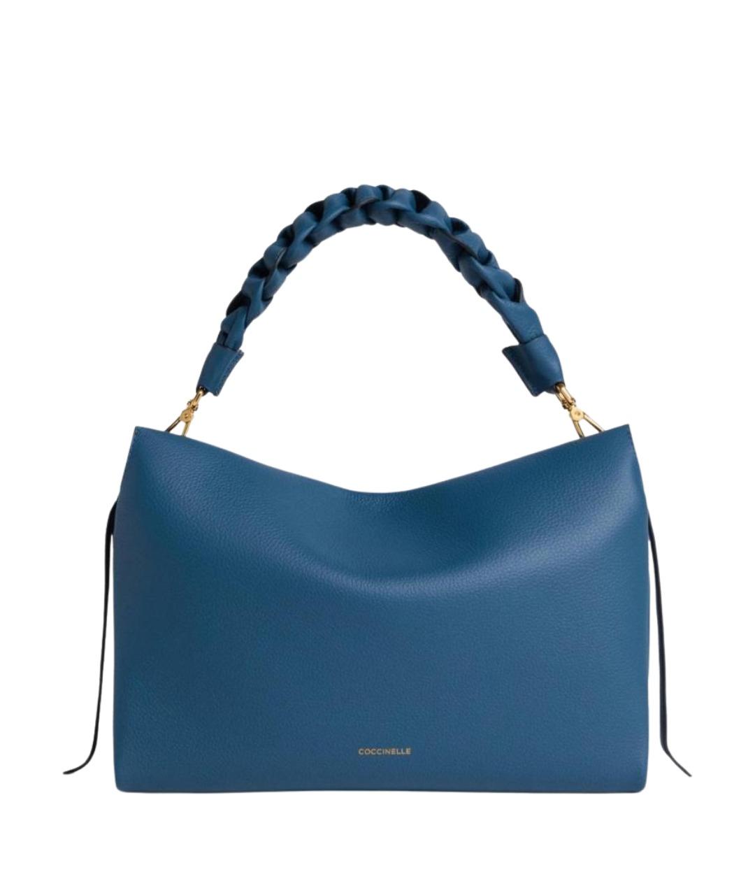 COCCINELLE Синяя кожаная сумка через плечо, фото 1
