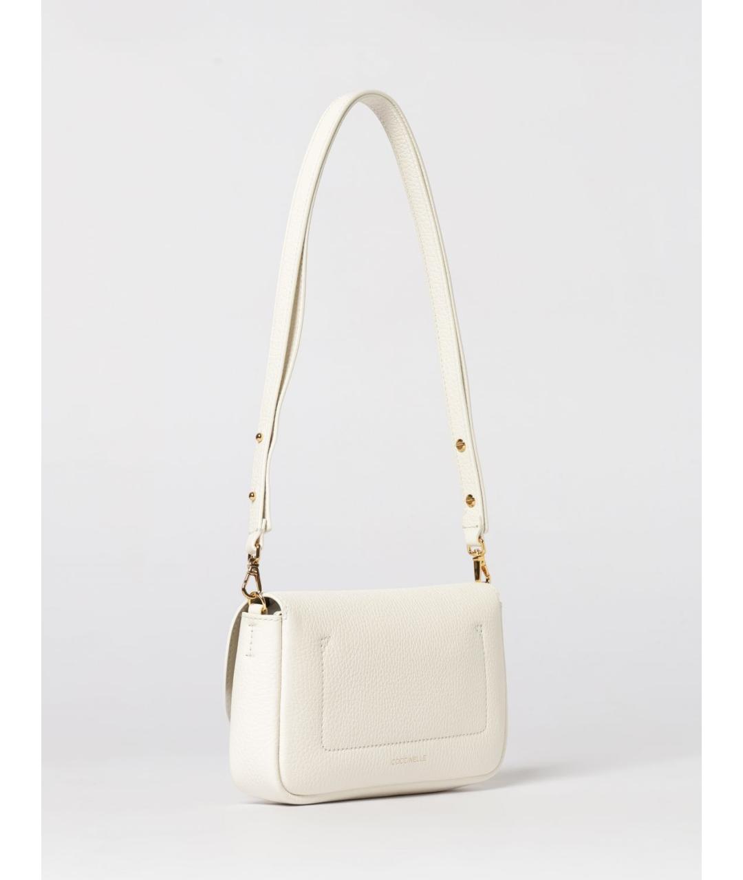 COCCINELLE Белая кожаная сумка через плечо, фото 2