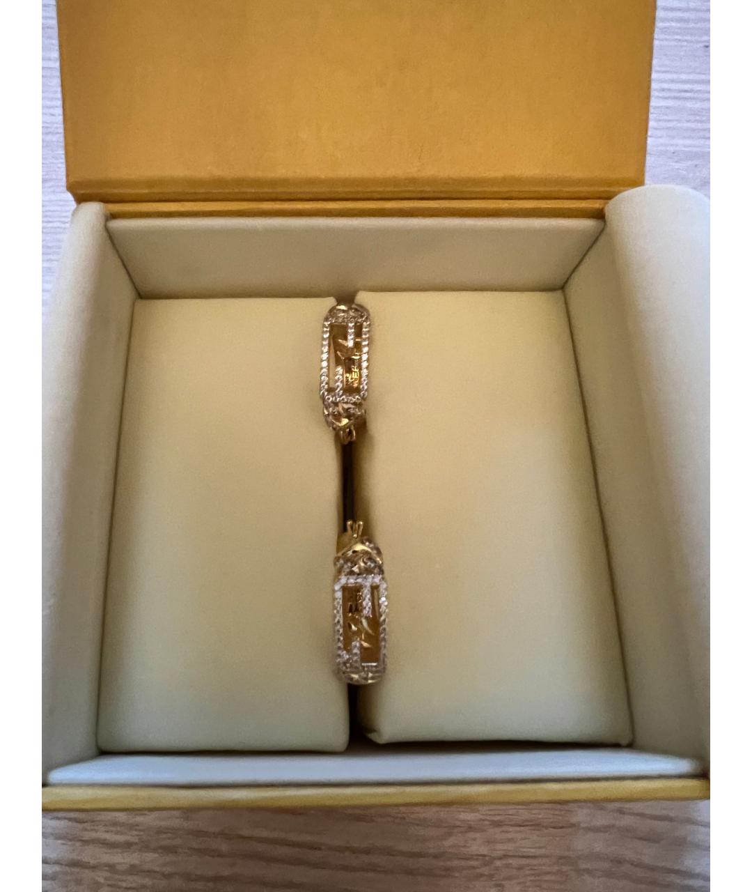 FENDI Золотые металлические серьги, фото 3