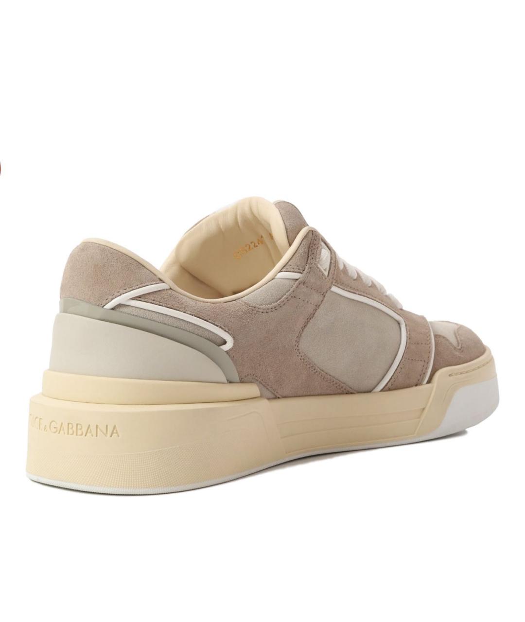 DOLCE&GABBANA Бежевые низкие кроссовки / кеды, фото 3