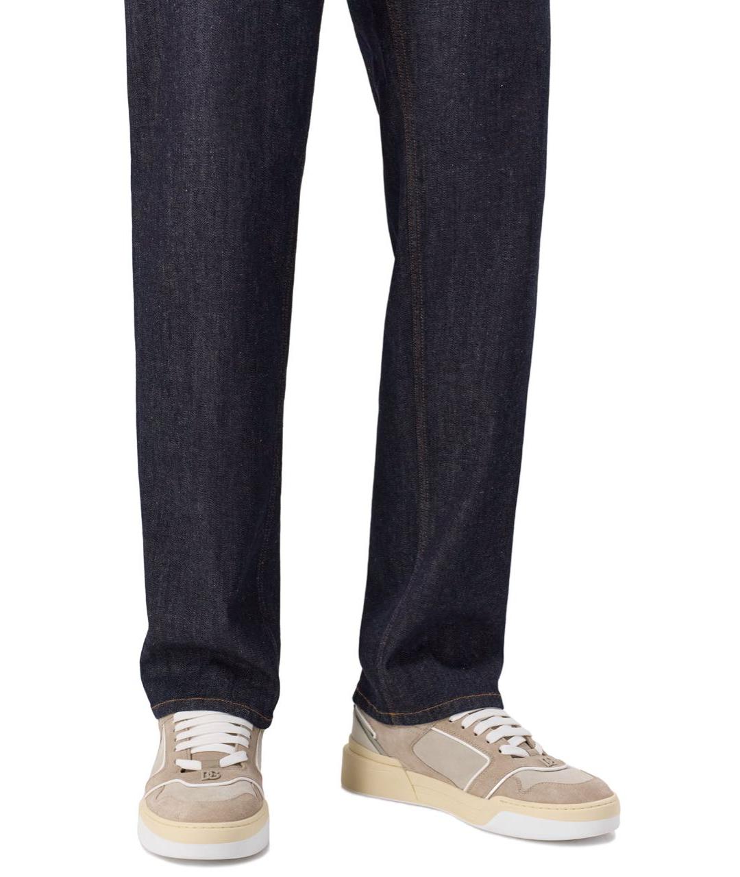 DOLCE&GABBANA Бежевые низкие кроссовки / кеды, фото 5