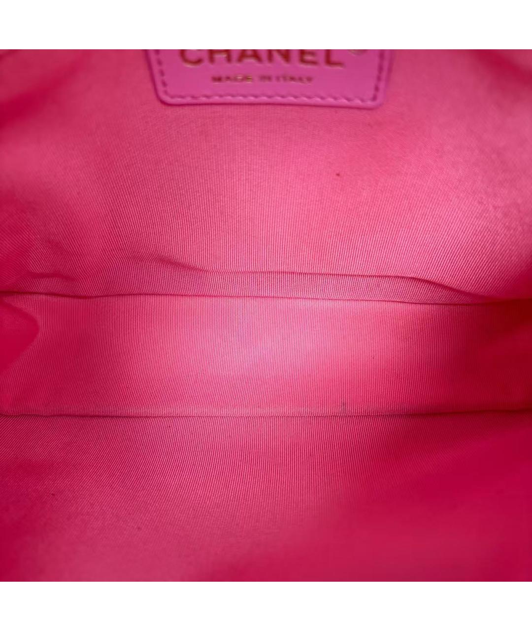 CHANEL Розовая кожаная сумка через плечо, фото 7