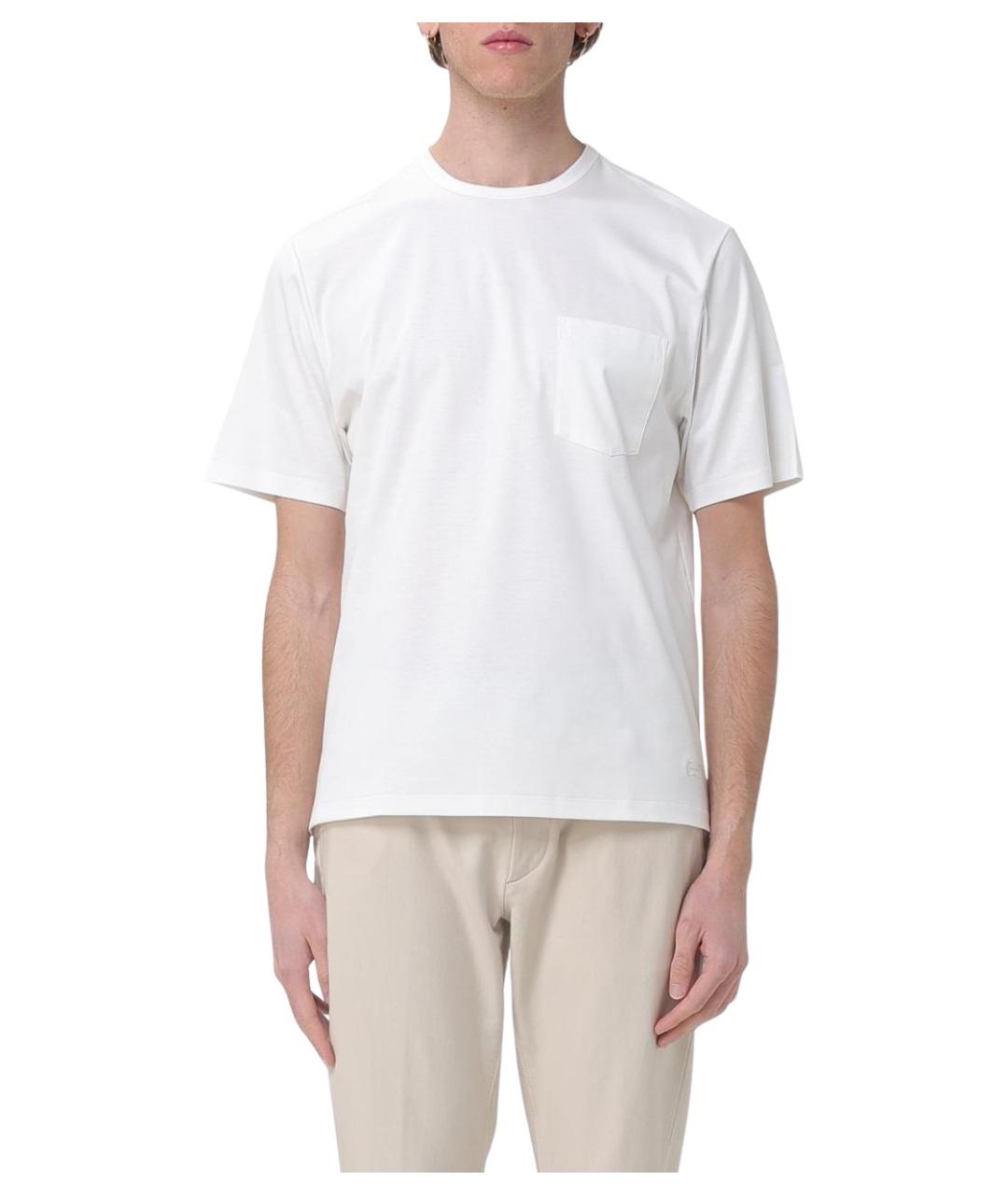 AGNONA Белая хлопковая футболка, фото 1