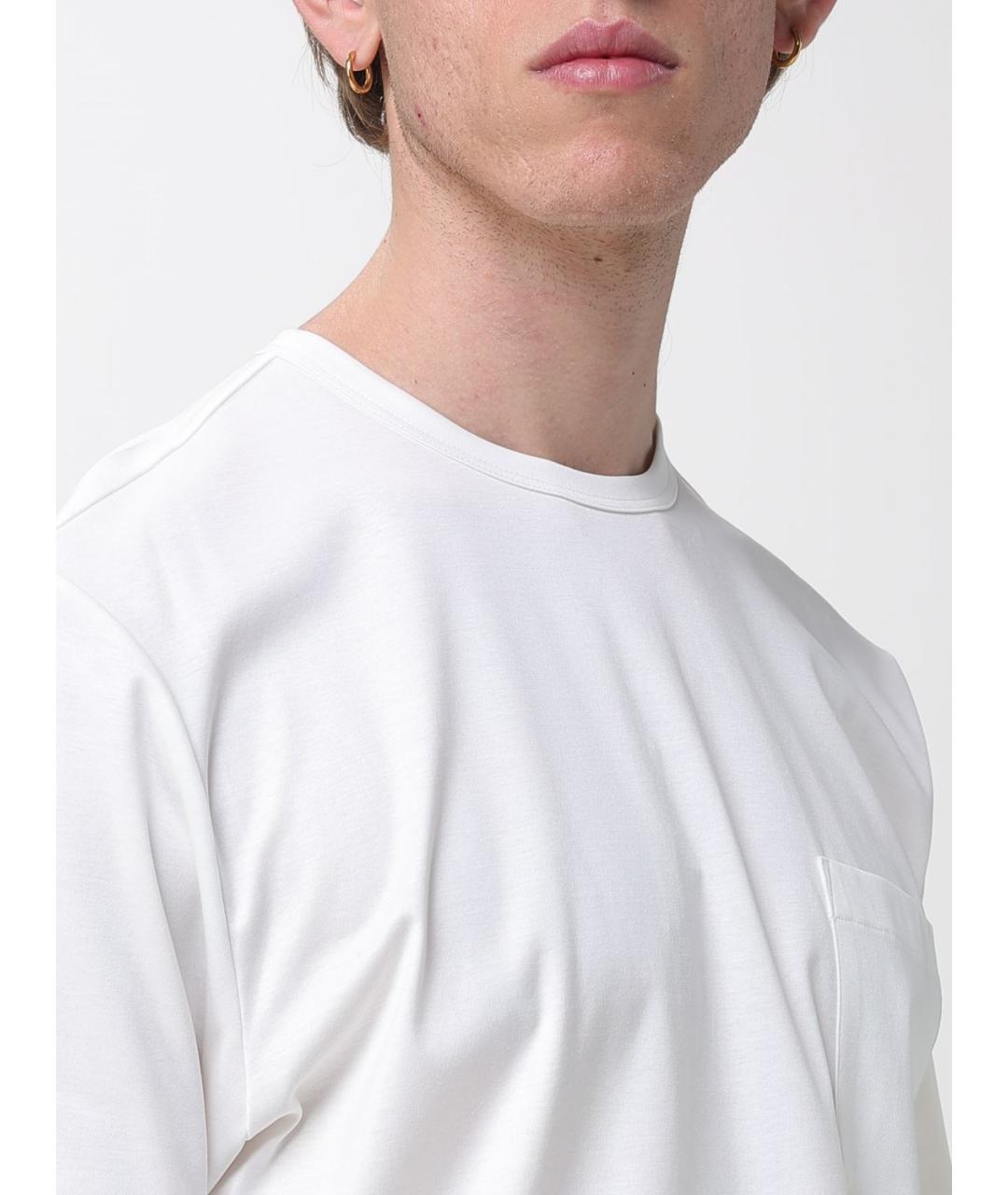 AGNONA Белая хлопковая футболка, фото 4