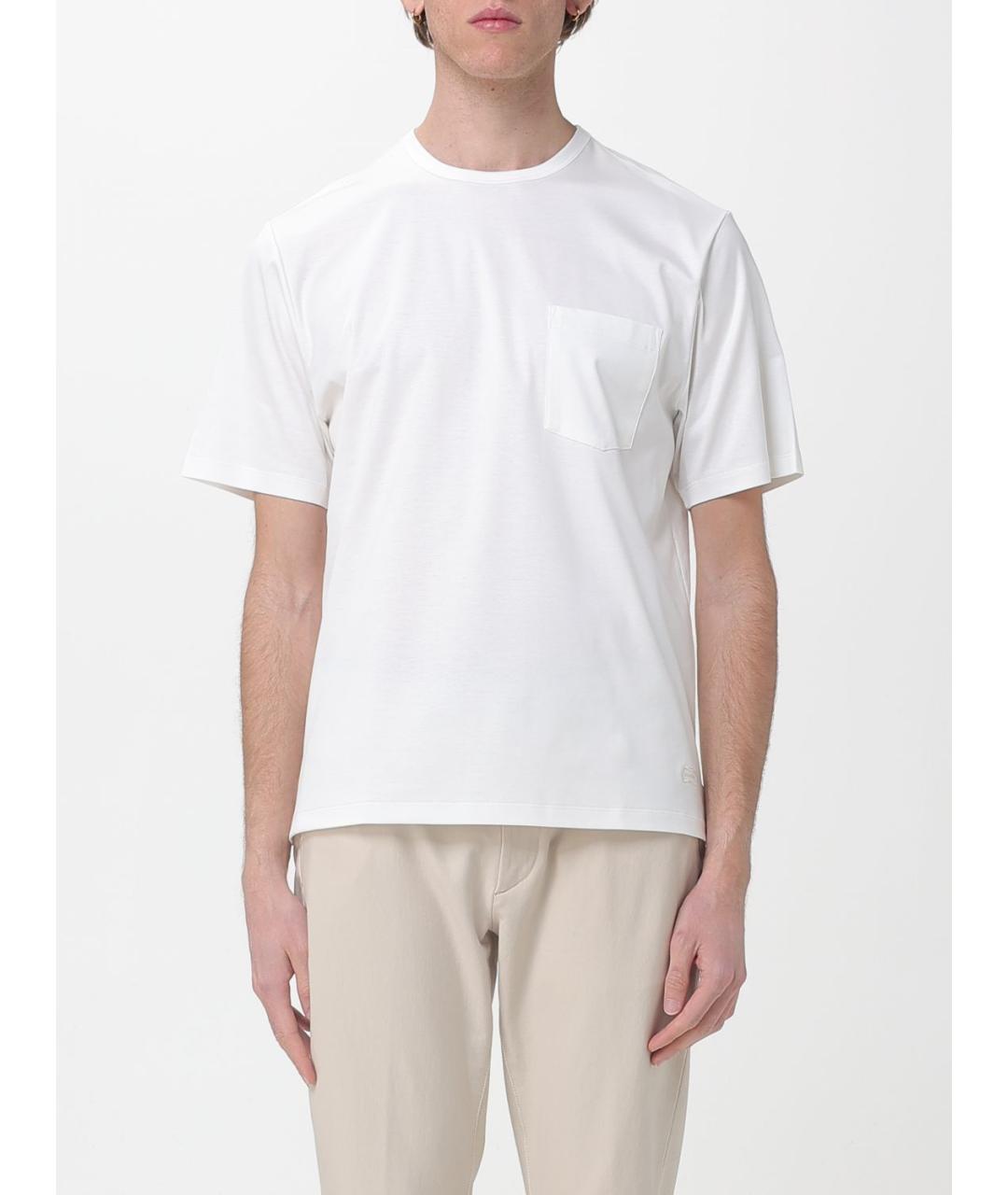 AGNONA Белая хлопковая футболка, фото 5