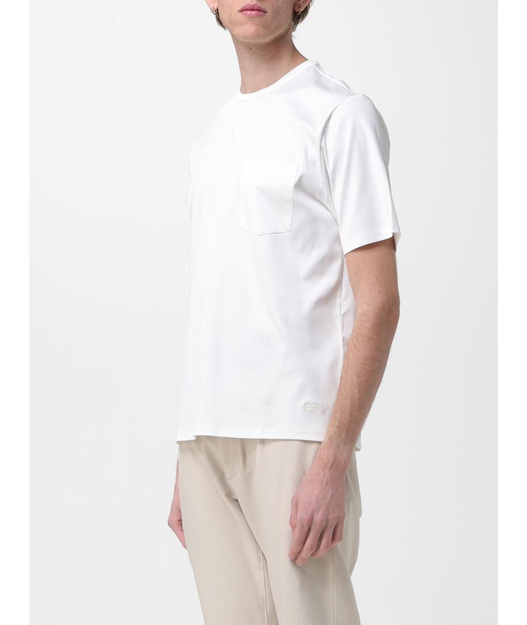 AGNONA Белая хлопковая футболка, фото 3