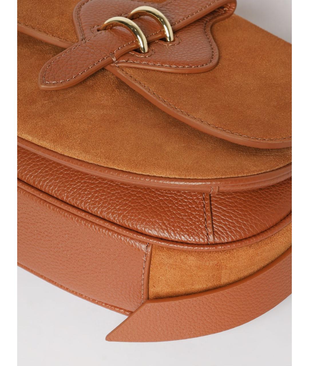 COCCINELLE Коричневая замшевая сумка через плечо, фото 3