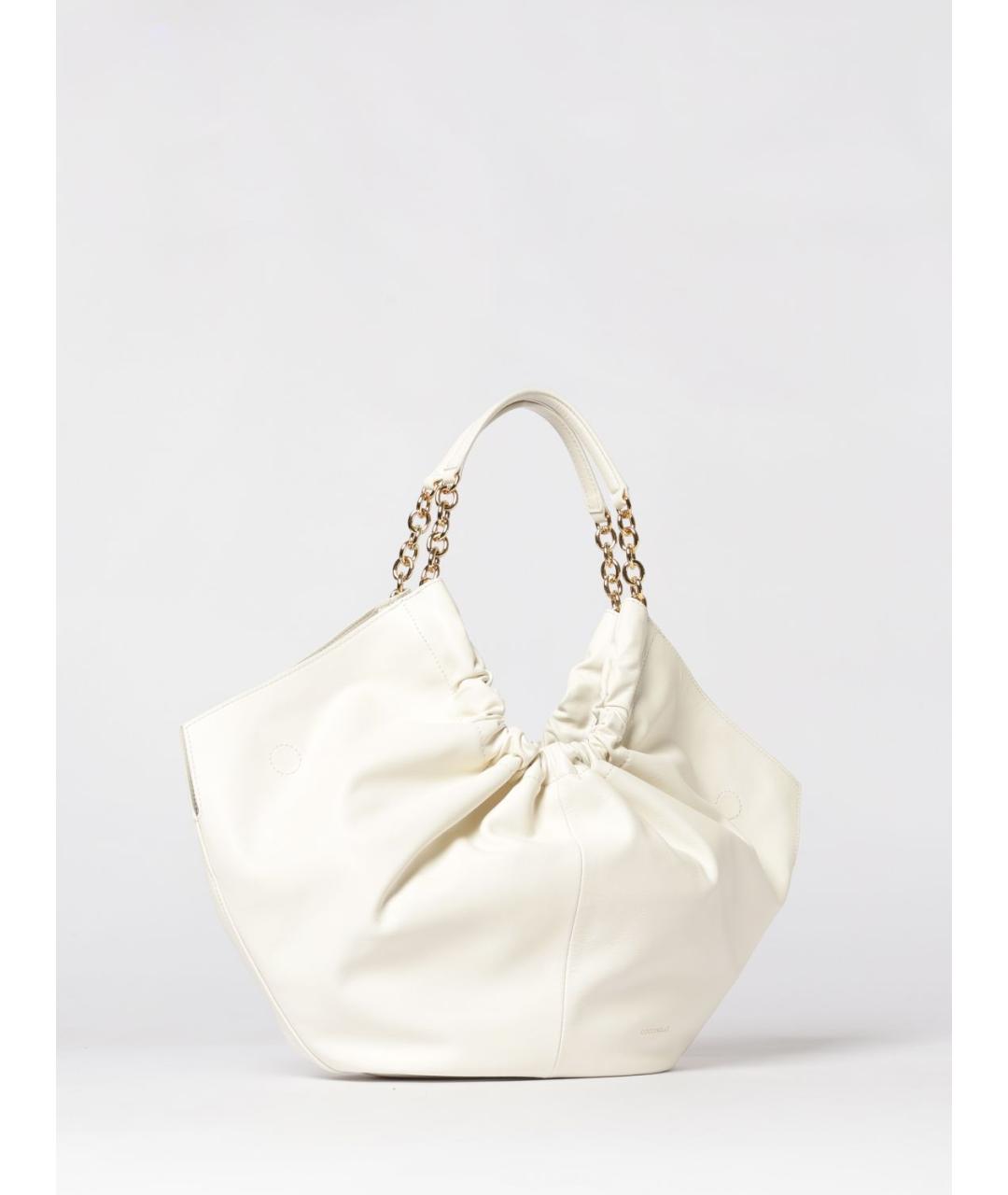 COCCINELLE Белая кожаная сумка через плечо, фото 2