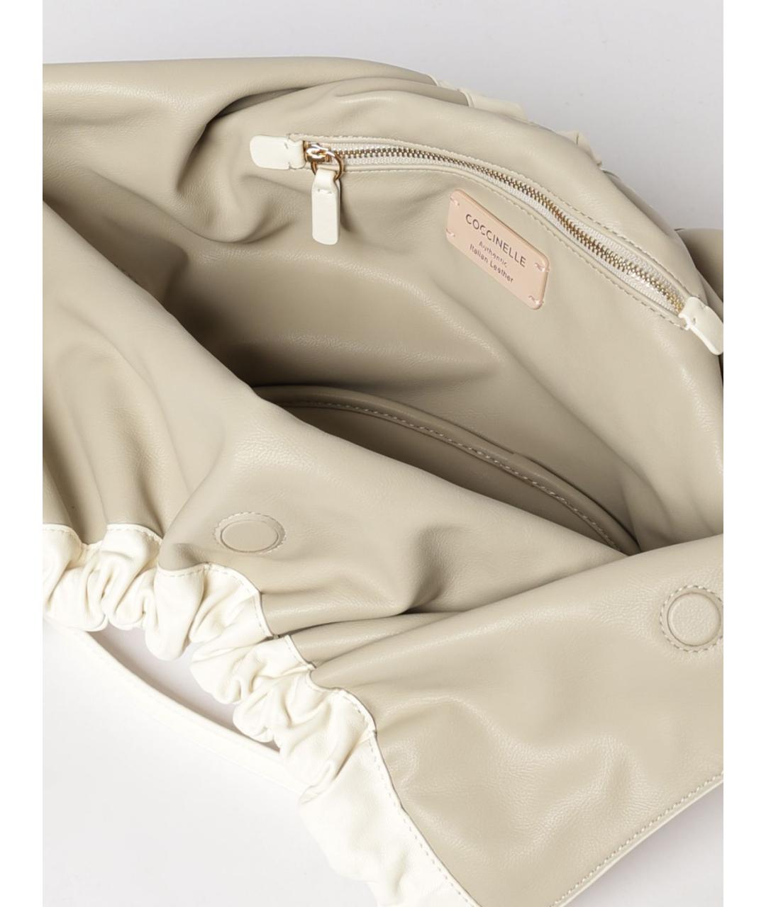 COCCINELLE Белая кожаная сумка через плечо, фото 3