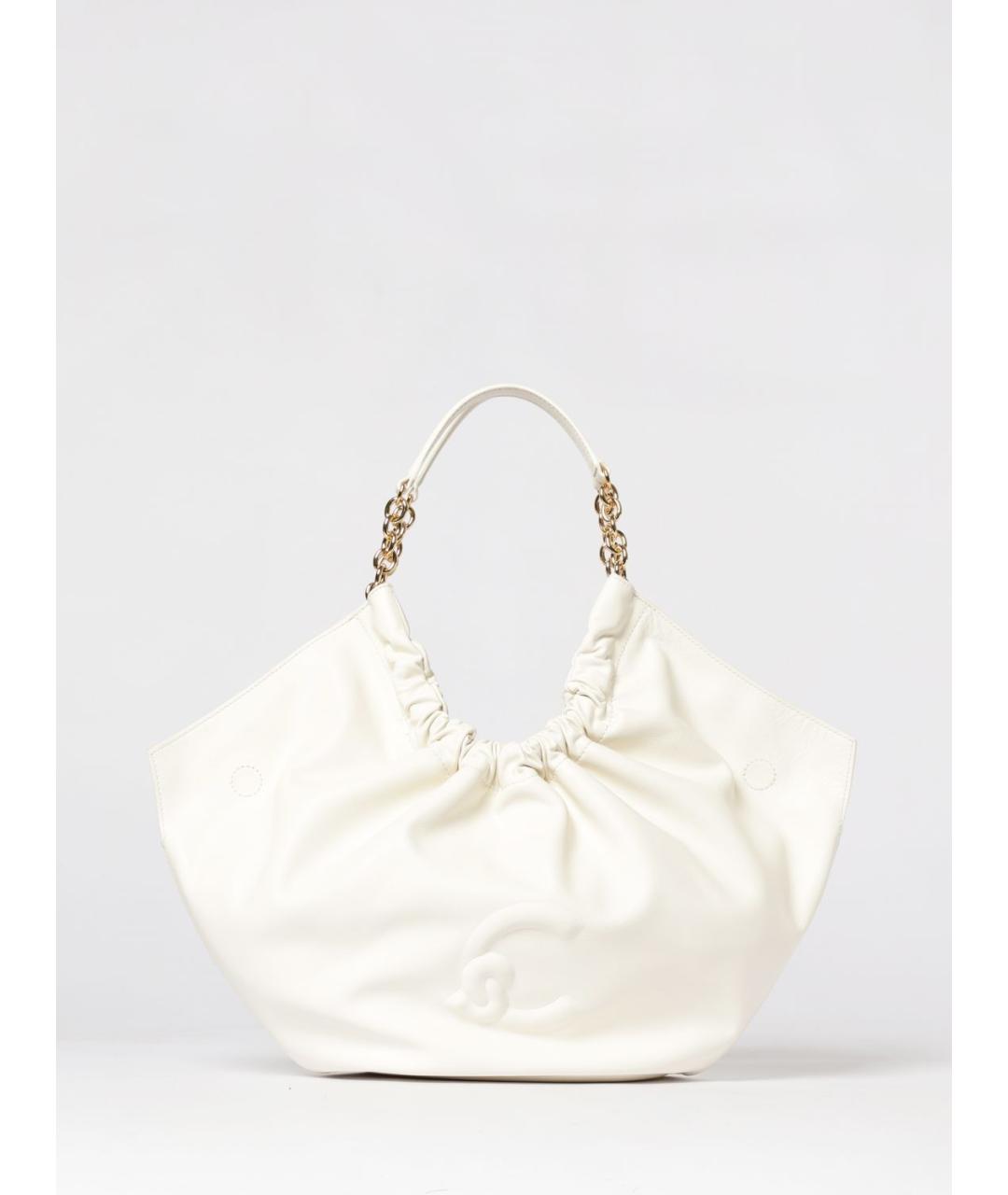 COCCINELLE Белая кожаная сумка через плечо, фото 4