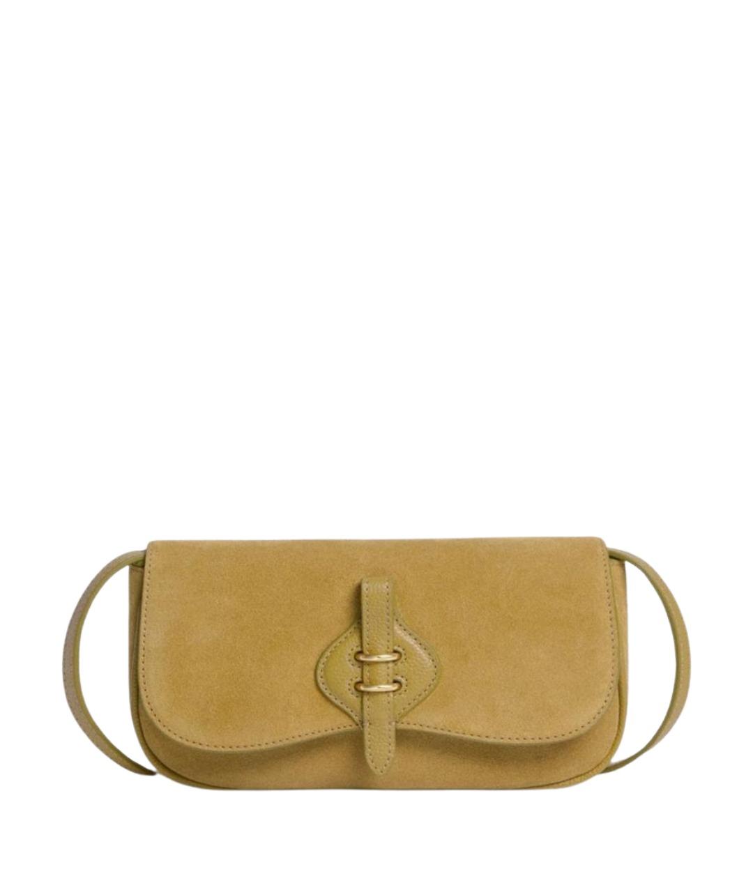 COCCINELLE Зеленая замшевая сумка через плечо, фото 1