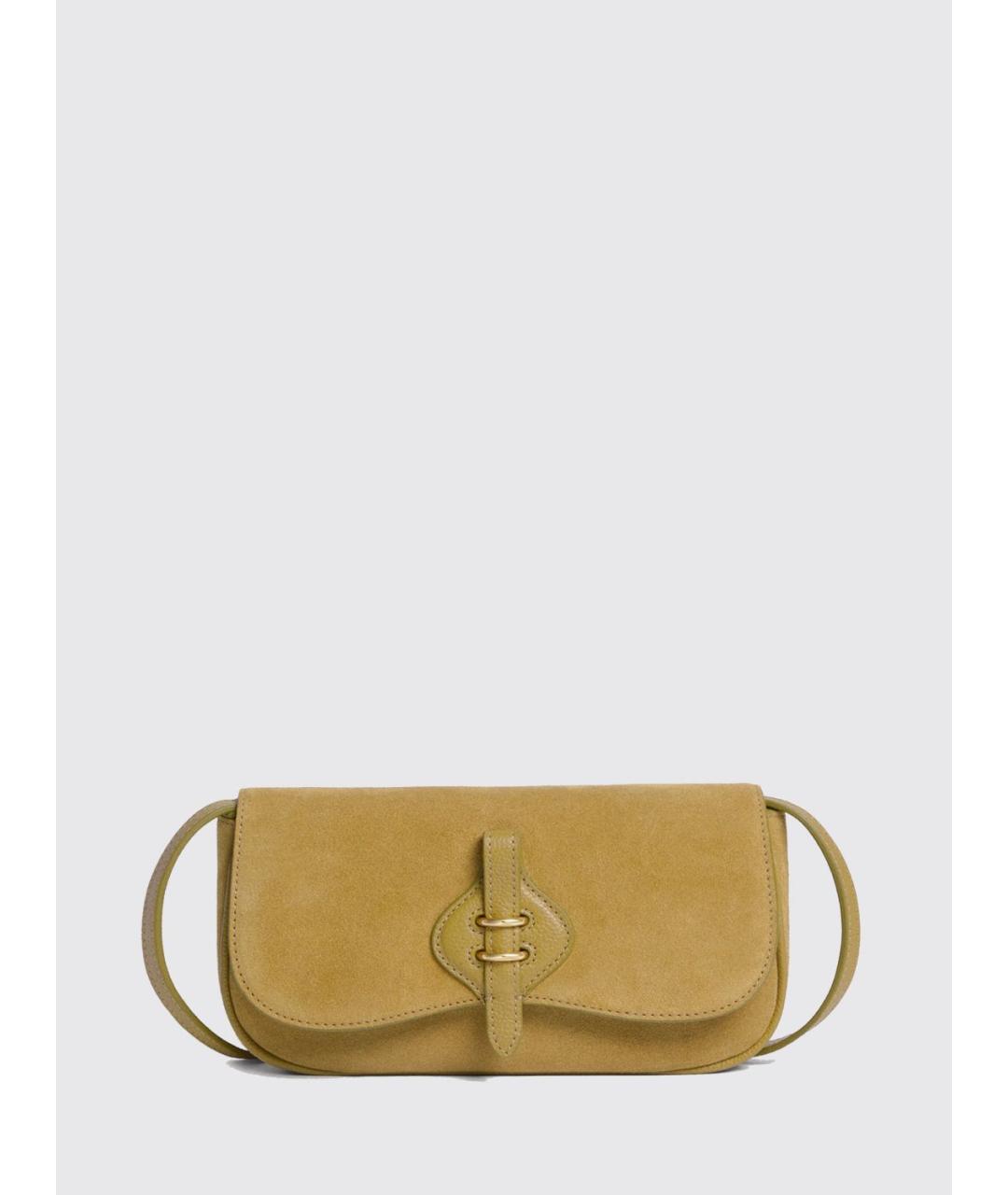 COCCINELLE Зеленая замшевая сумка через плечо, фото 4