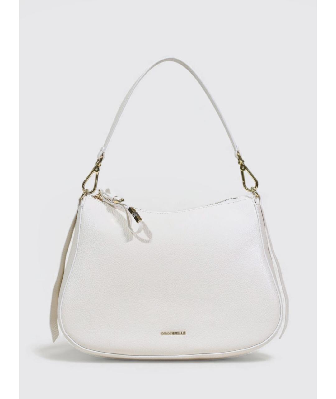 COCCINELLE Белая кожаная сумка через плечо, фото 4