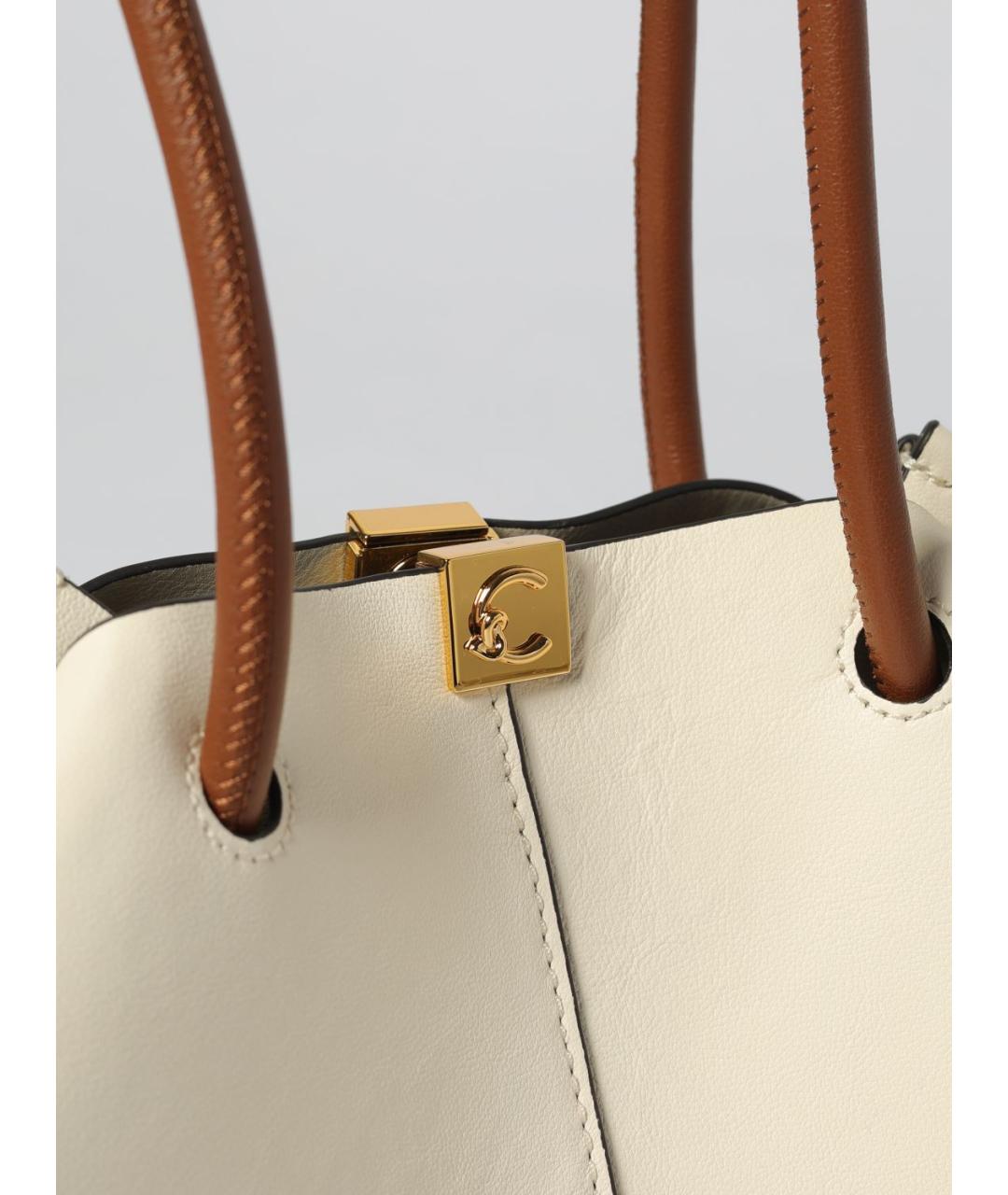 COCCINELLE Бежевая кожаная сумка через плечо, фото 3