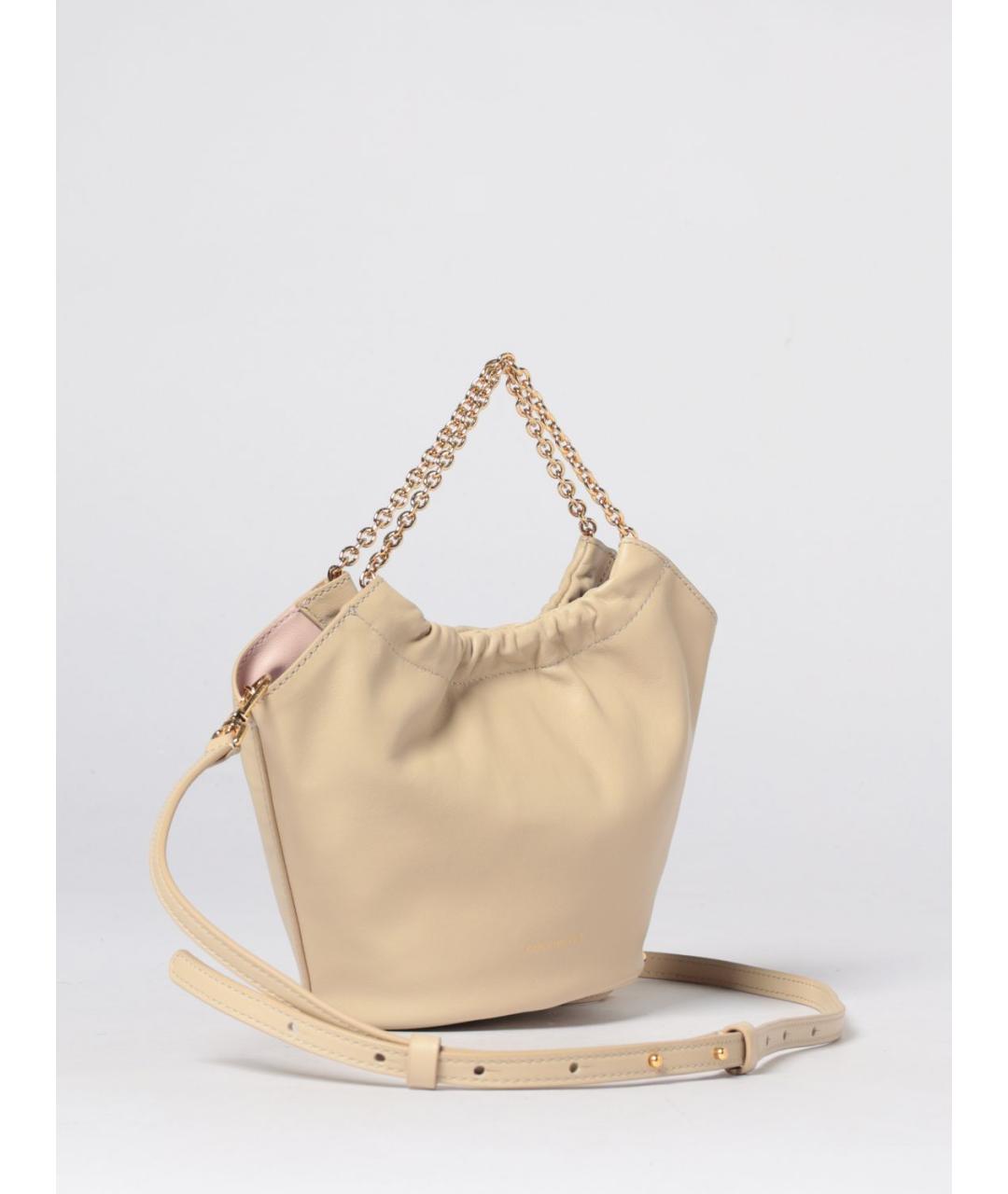 COCCINELLE Бежевая кожаная сумка через плечо, фото 2