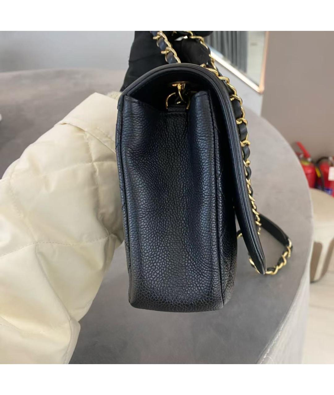 CHANEL Черная кожаная сумка через плечо, фото 4