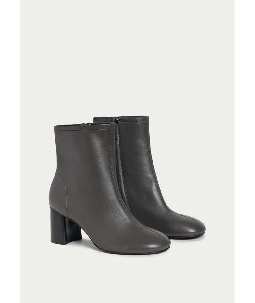 12 STOREEZ Антрацитовые кожаные ботильоны, фото 6