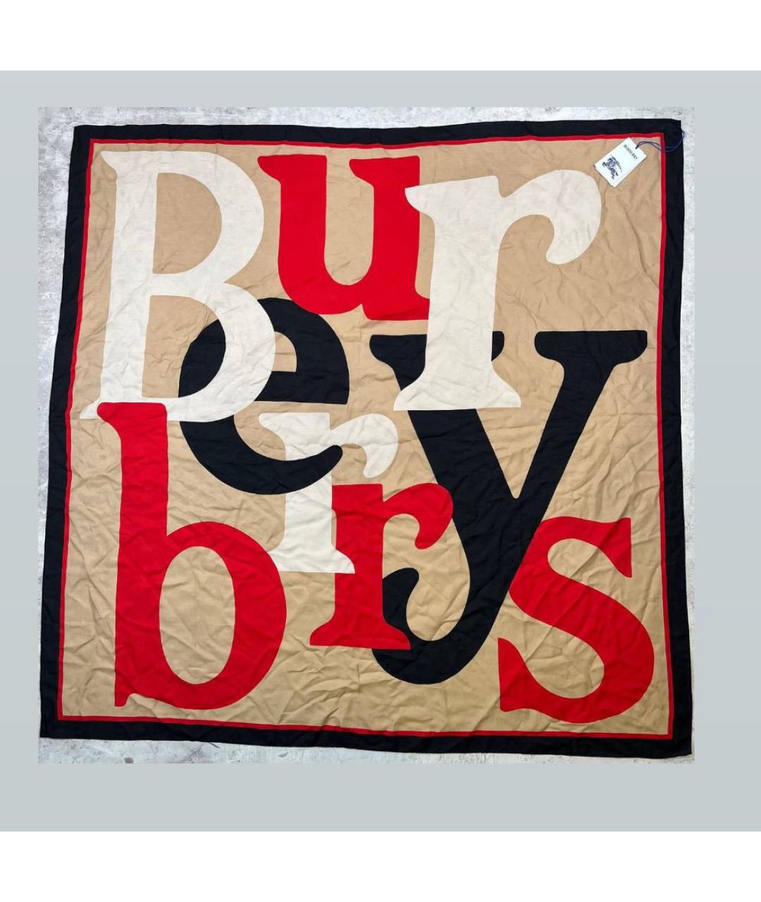 BURBERRY Бежевый кашемировый платок, фото 4