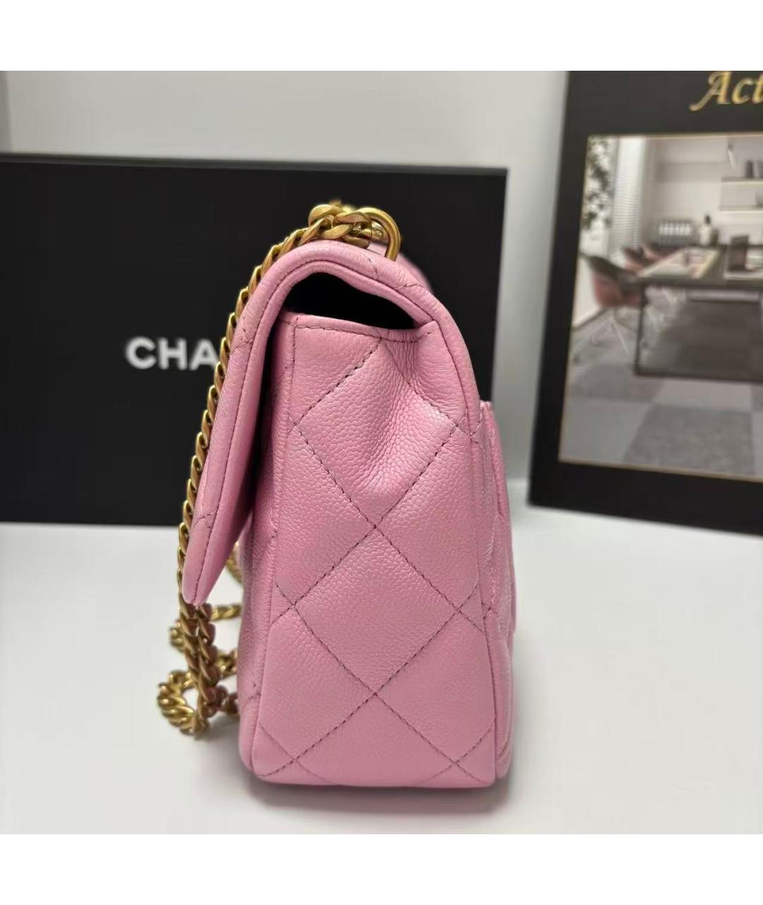 CHANEL Розовая кожаная сумка через плечо, фото 5