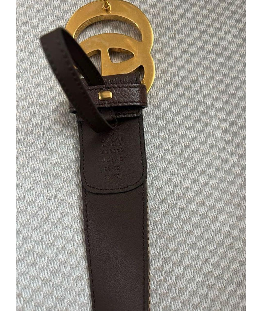 GUCCI Коричневый кожаный ремень, фото 3