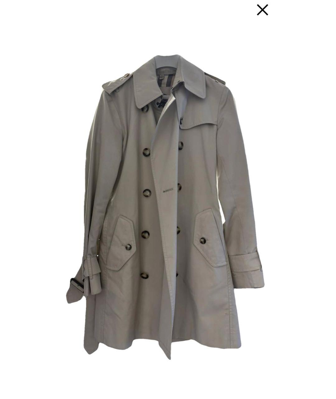BURBERRY Бежевый хлопковый тренч/плащ, фото 5