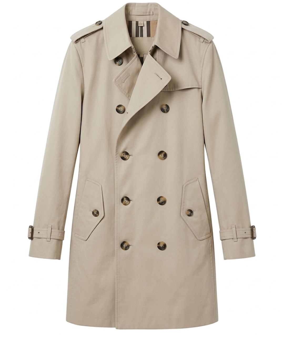 BURBERRY Бежевый хлопковый тренч/плащ, фото 1