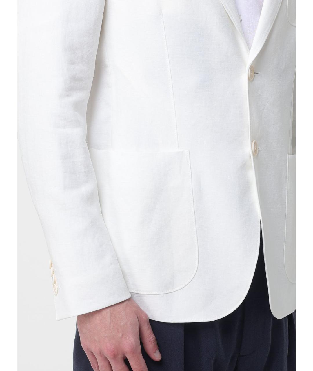 GIORGIO ARMANI Белый льняной пиджак, фото 5