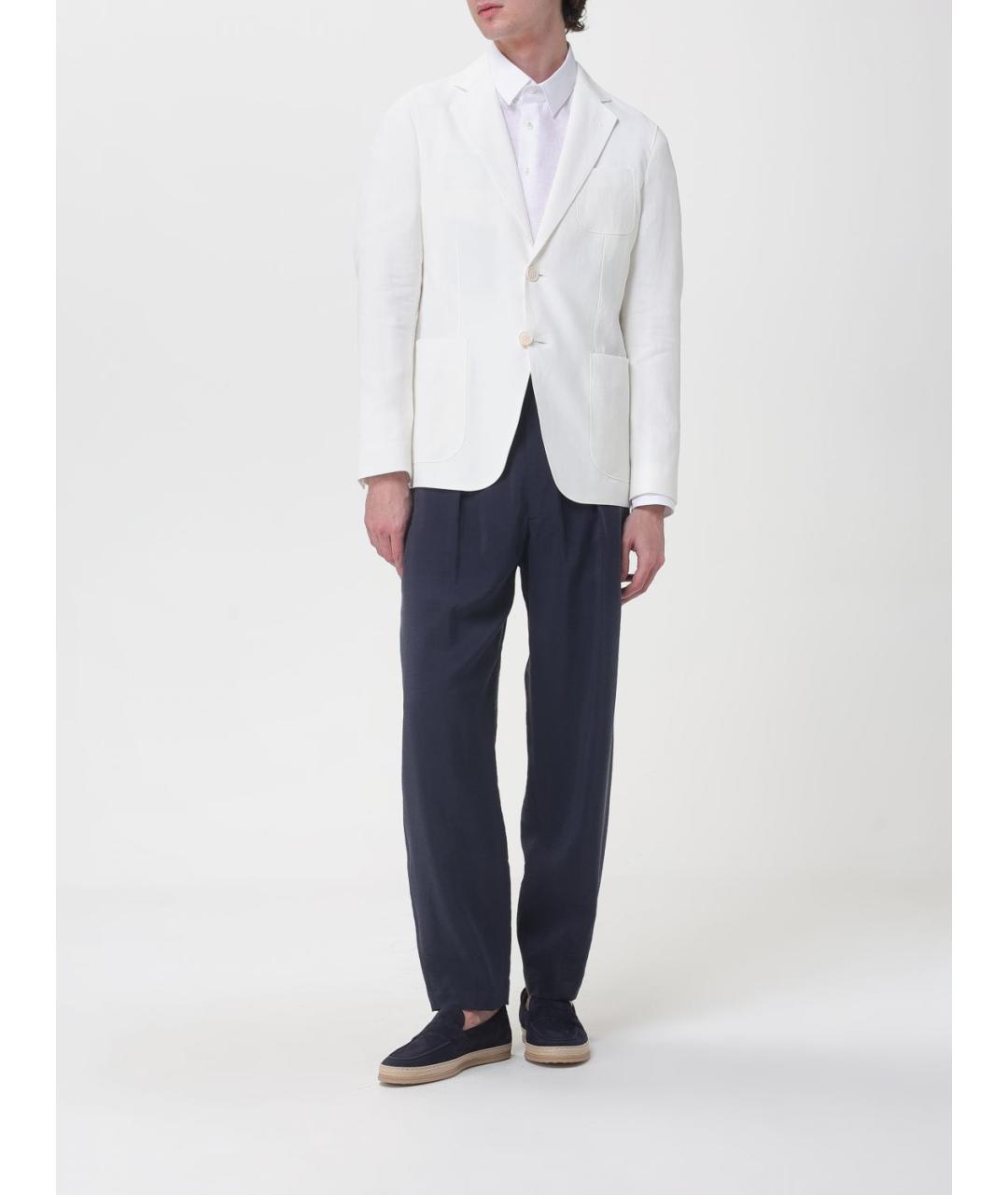 GIORGIO ARMANI Белый льняной пиджак, фото 2