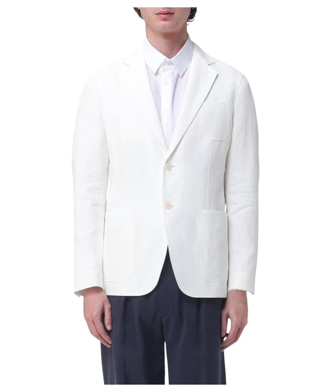 GIORGIO ARMANI Белый льняной пиджак, фото 1