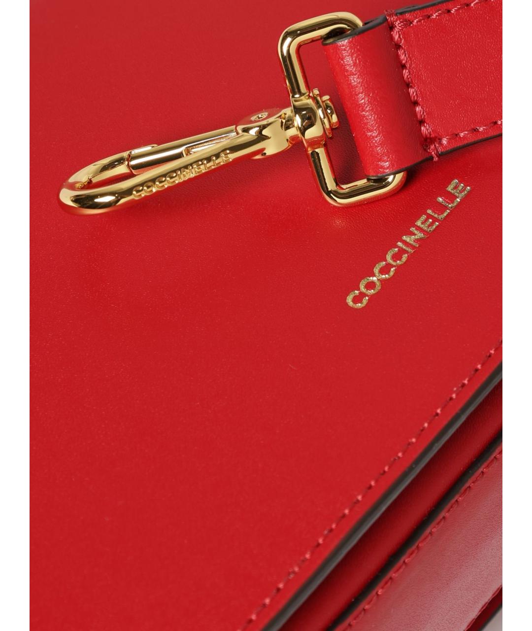 COCCINELLE Красная кожаная сумка через плечо, фото 4
