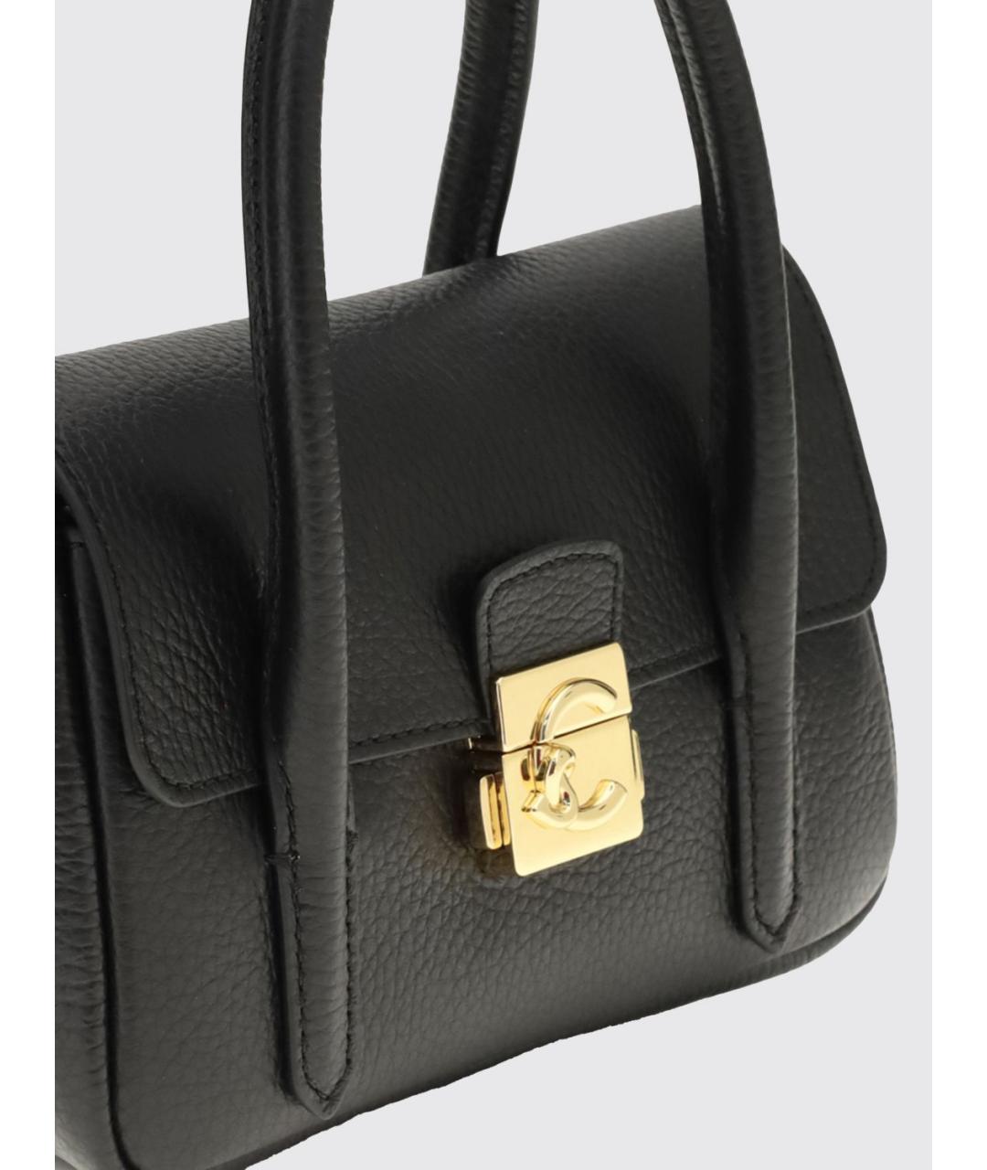 COCCINELLE Черная кожаная сумка с короткими ручками, фото 3