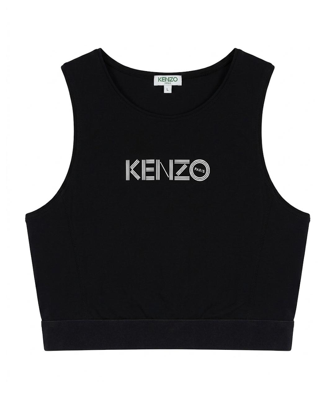 KENZO Черная хлопковая майка, фото 1