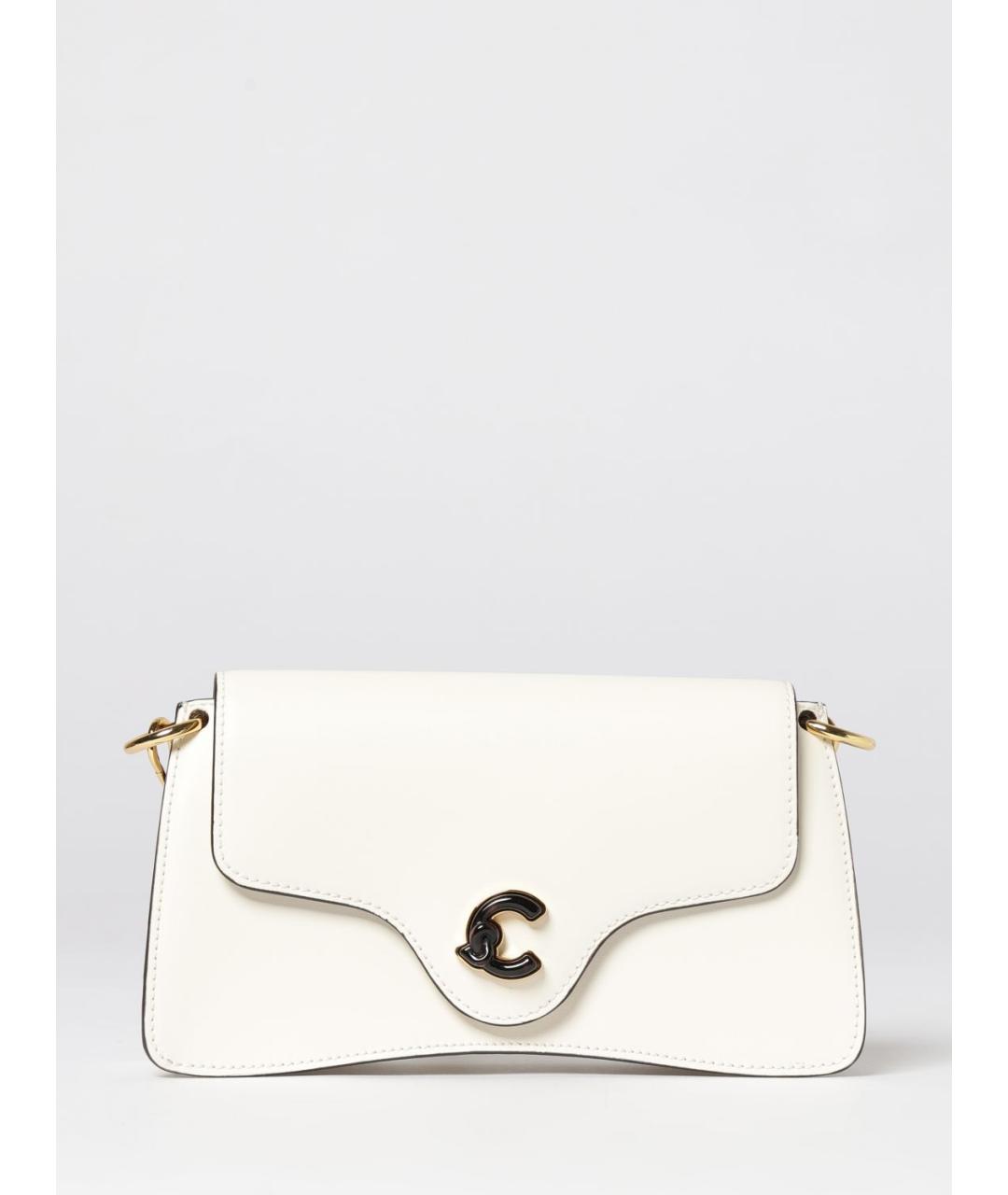 COCCINELLE Белая кожаная сумка через плечо, фото 4