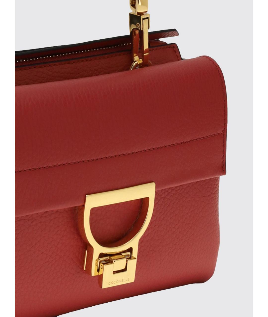 COCCINELLE Красная кожаная сумка через плечо, фото 3