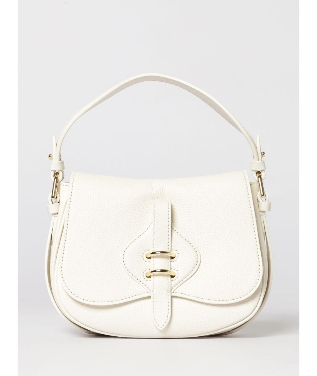 COCCINELLE Белая кожаная сумка через плечо, фото 4