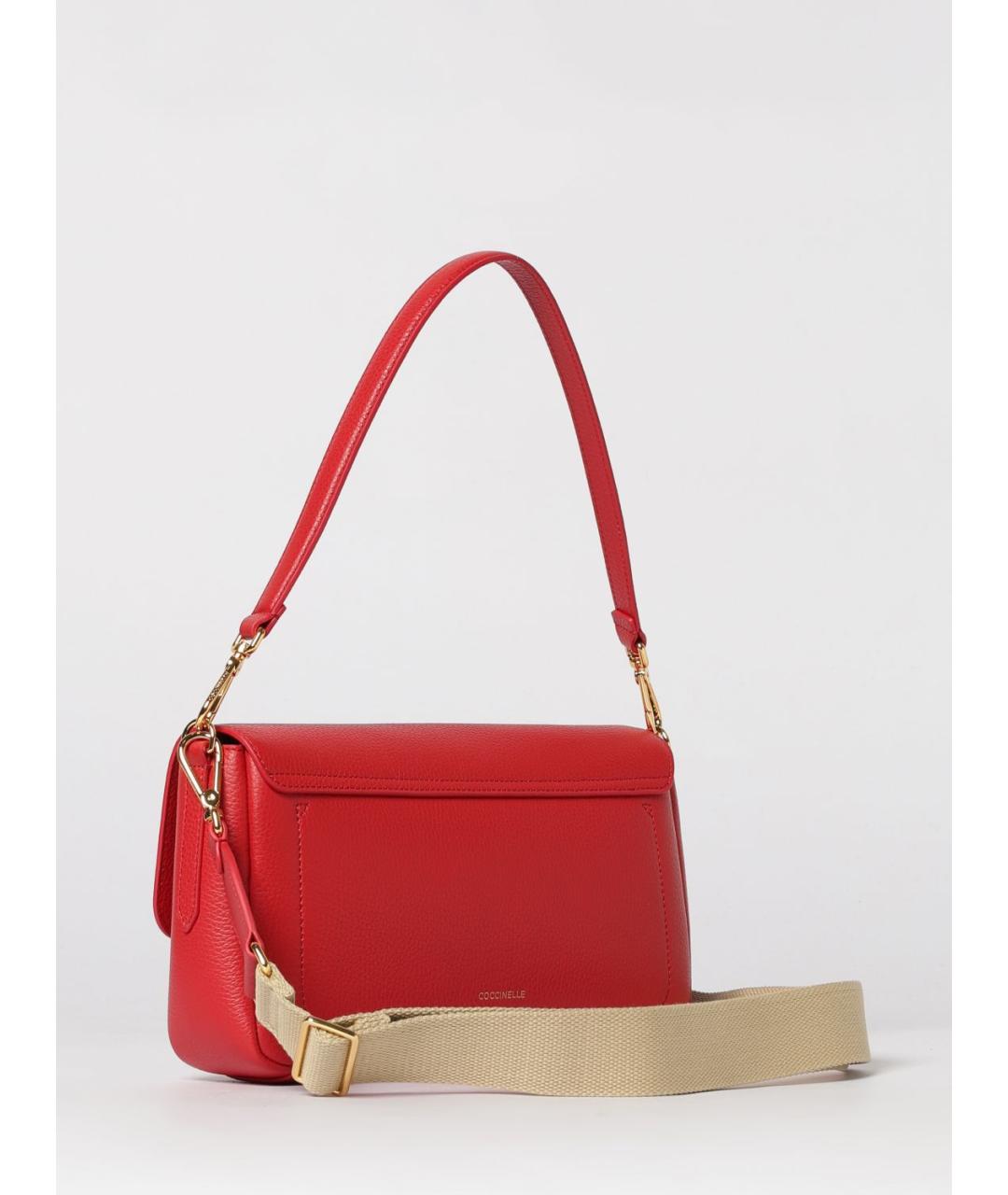 COCCINELLE Красная кожаная сумка через плечо, фото 2
