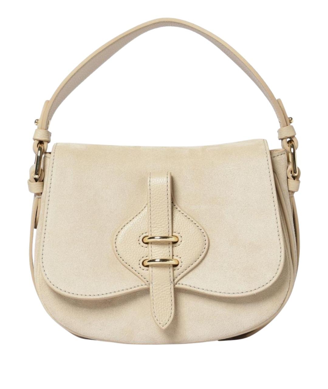 COCCINELLE Бежевая кожаная сумка через плечо, фото 1