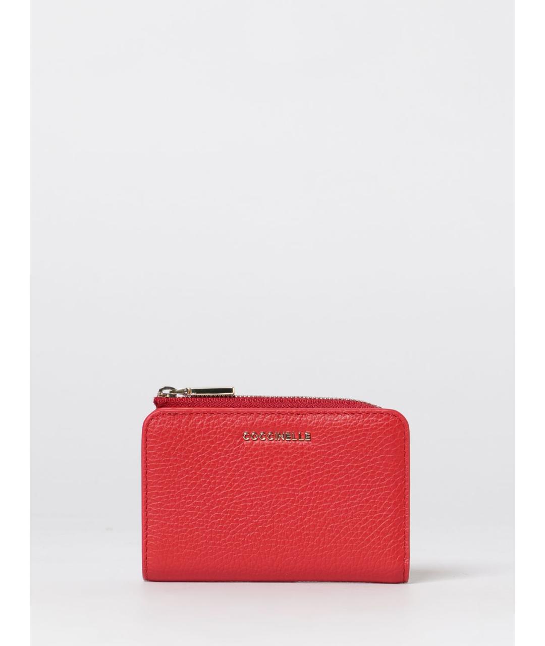 COCCINELLE Красный кожаный кошелек, фото 4