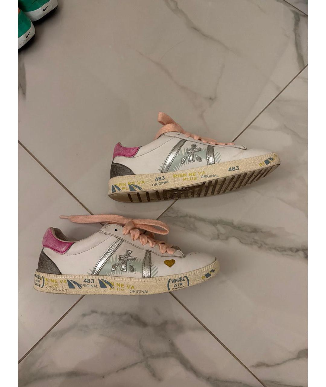 PREMIATA Белые кожаные кеды, фото 6