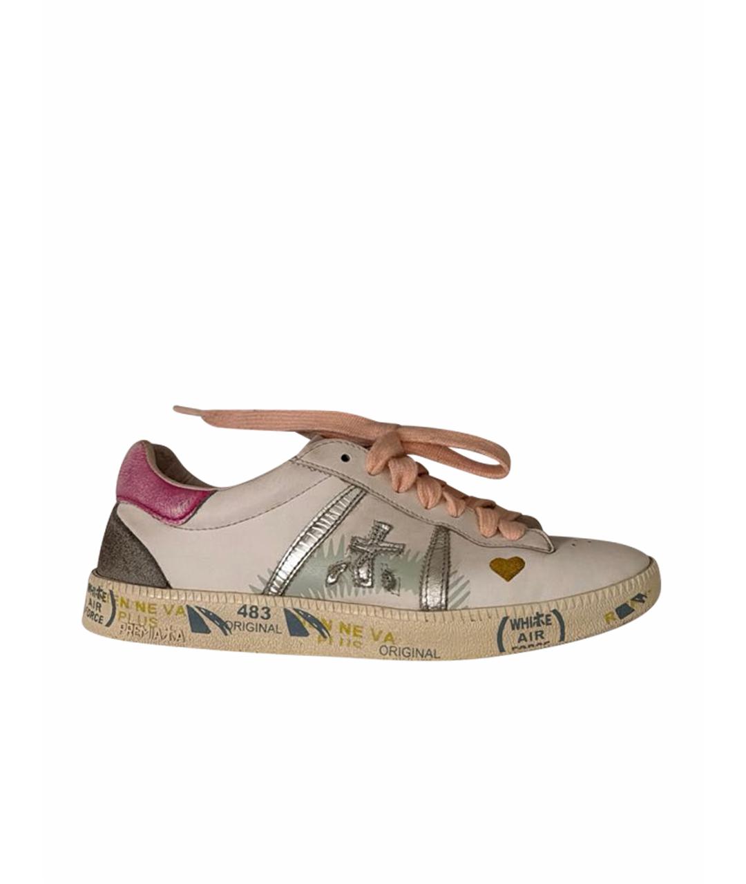 PREMIATA Белые кожаные кеды, фото 1