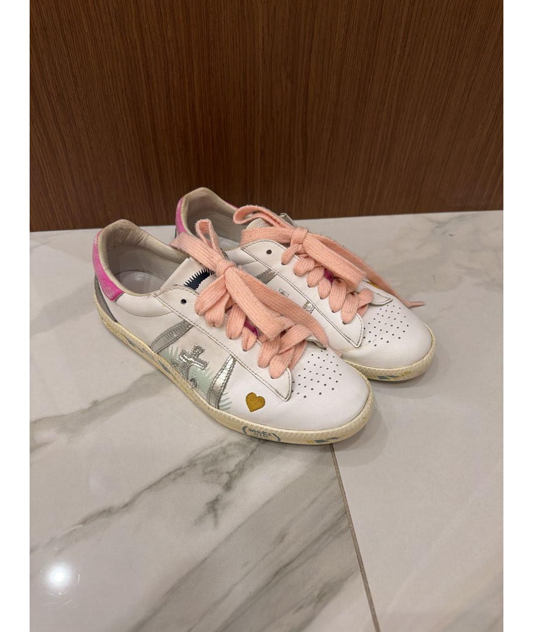 PREMIATA Белые кожаные кеды, фото 3