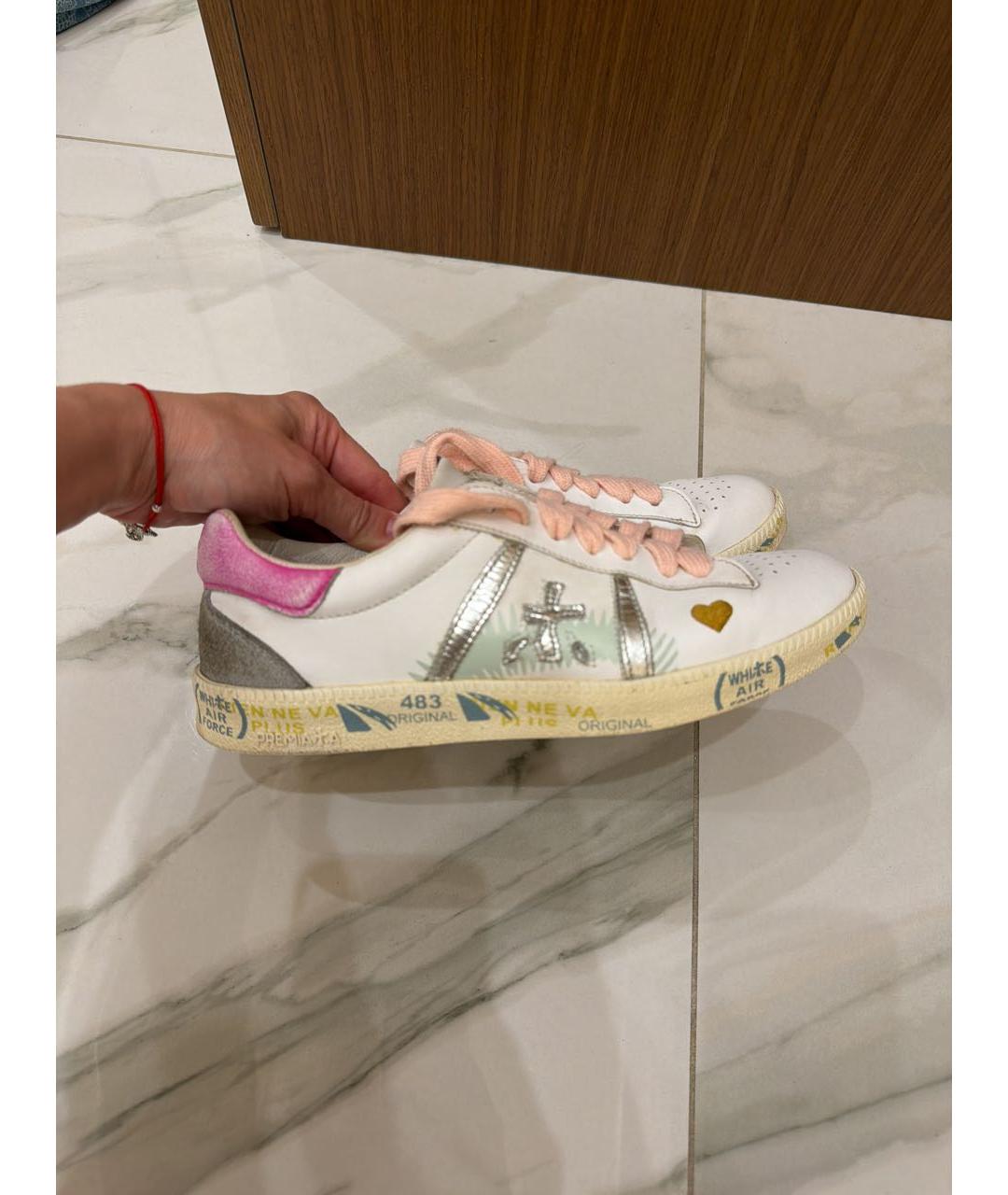 PREMIATA Белые кожаные кеды, фото 8